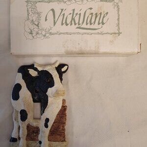 New Vicki Lane Ceramic Dairy Cow Single Light Switch Cover